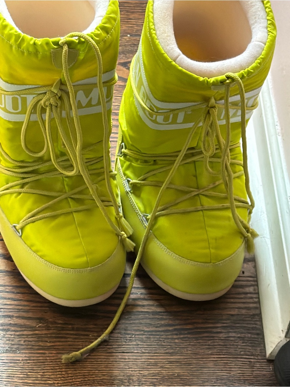 Moon Boot Snow Boots in Lime Green